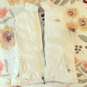 The North Face white puffer vest